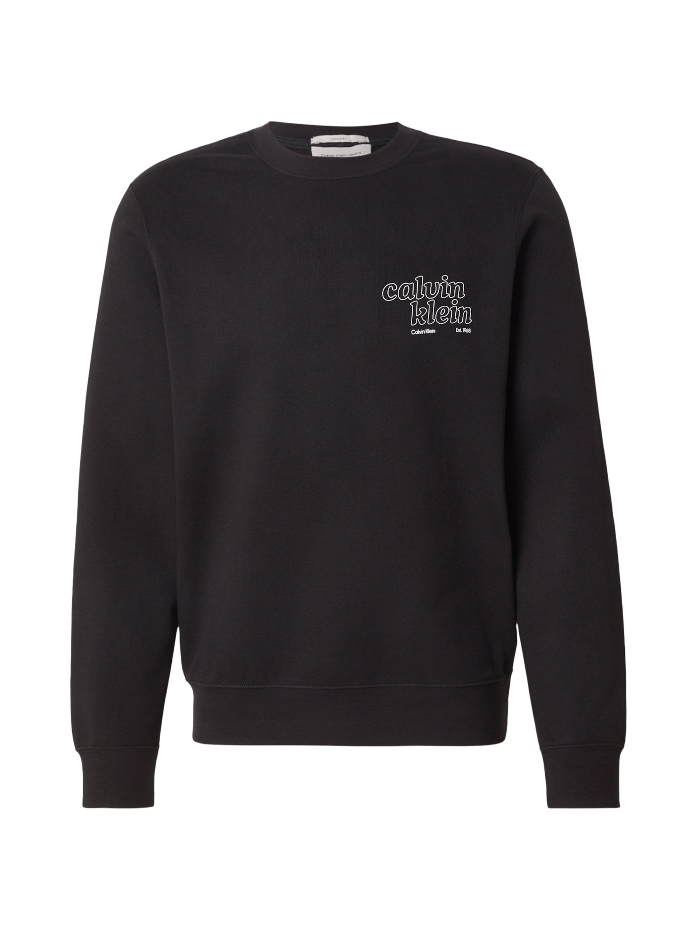 Calvin Klein JeansSweater majica - crna boja: prednji dio