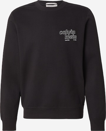 Calvin Klein JeansSweater majica - crna boja: prednji dio