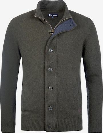Barbour Knit cardigan in Green: front