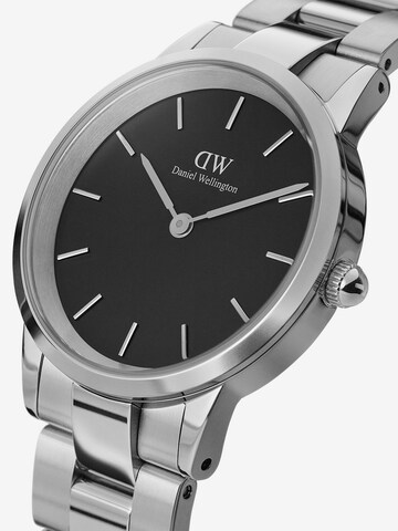 Daniel Wellington Analoog horloge 'Iconic Link S Black' in Zilver
