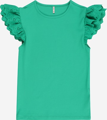 KIDS ONLY T-shirt 'ZENIA' i grön: framsida