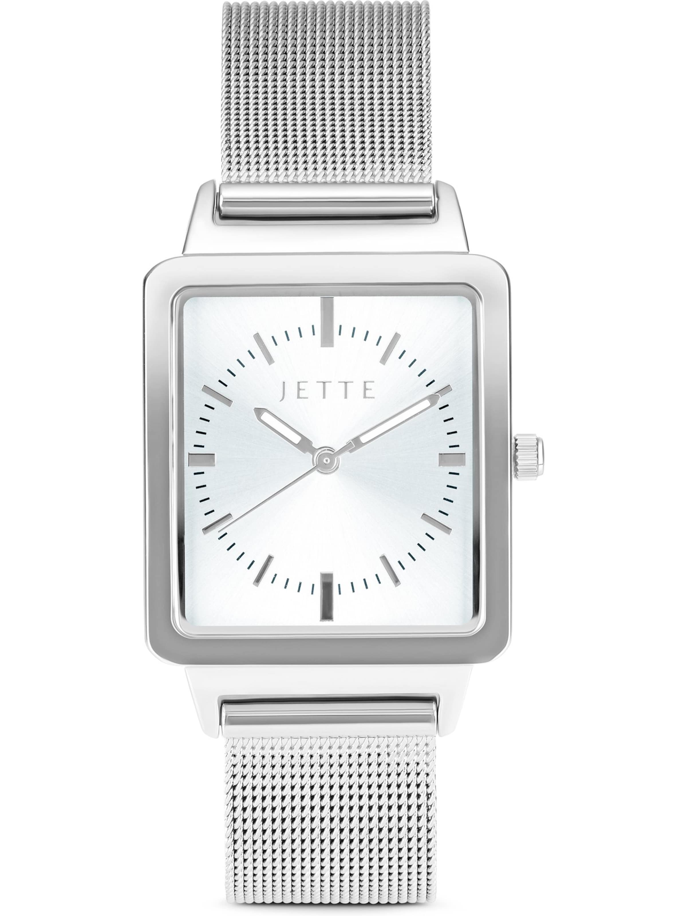JETTE Uhr in Silber: Vorderseite