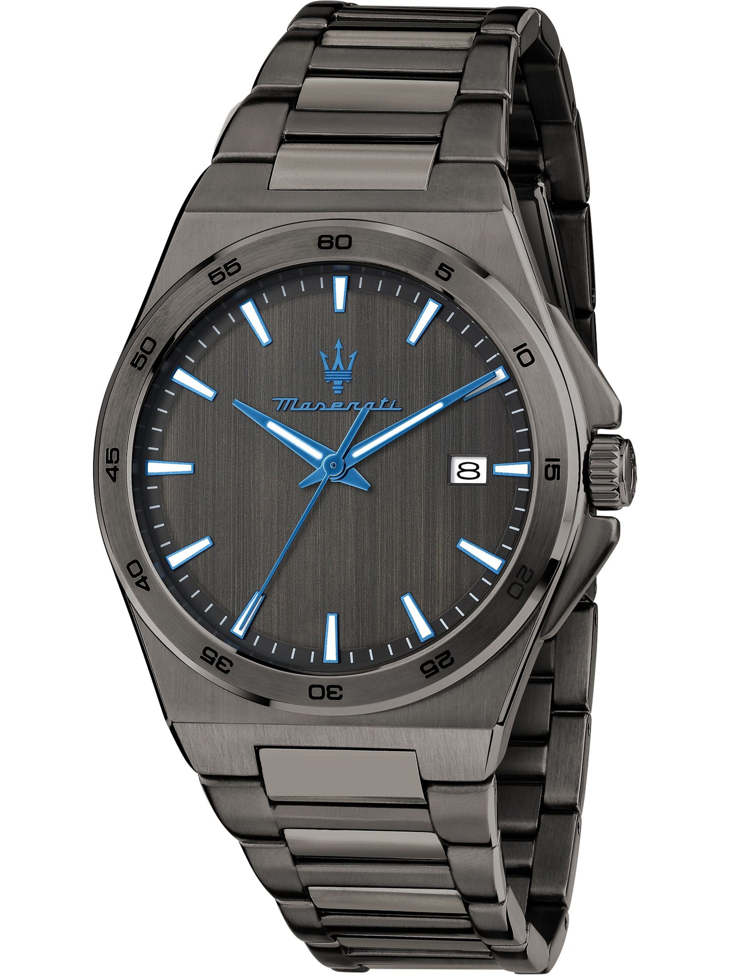 Maserati Uhr in Grau: Vorderseite