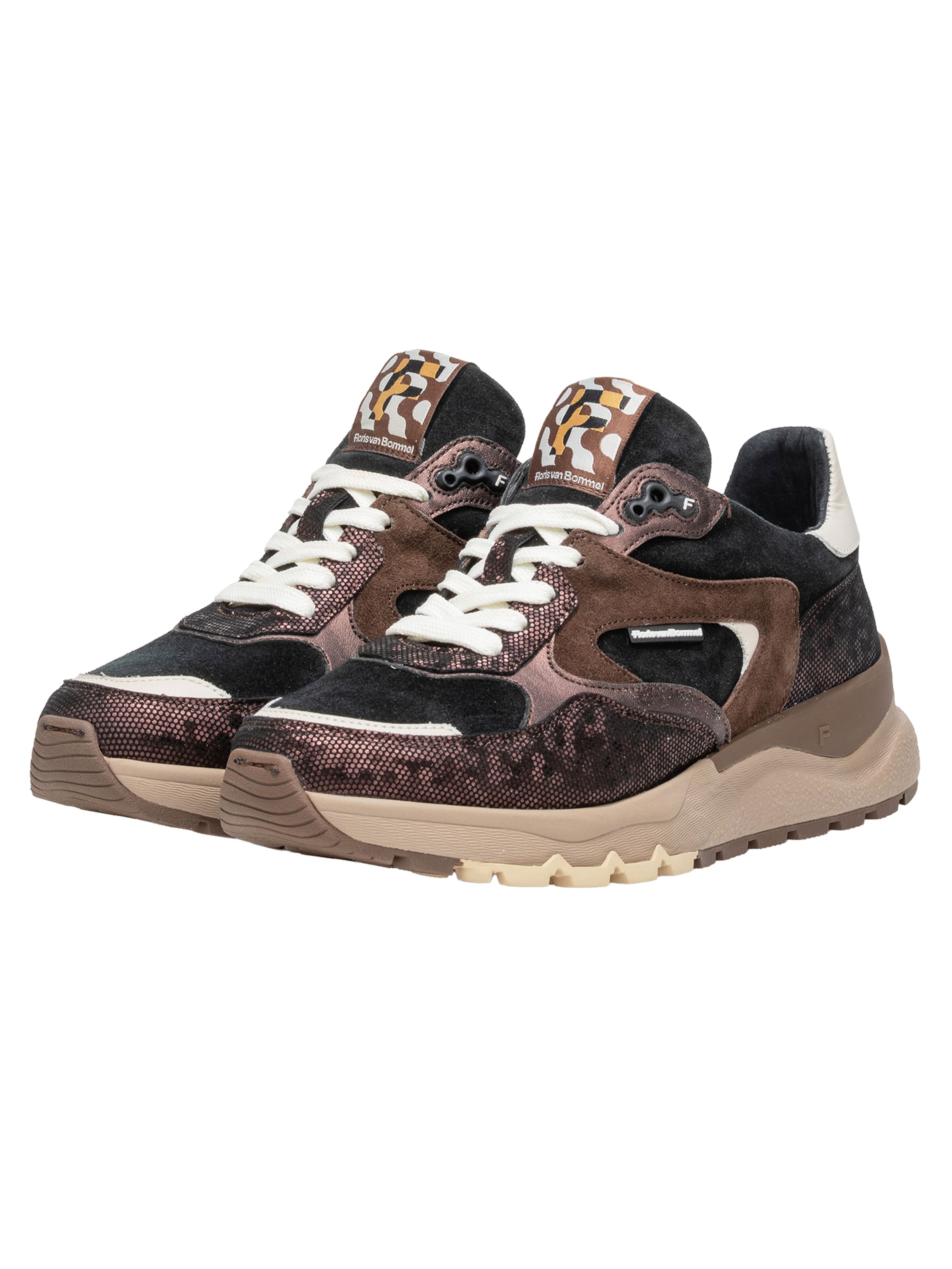 Baskets basses 'Treni 02' Floris van Bommel en bronze