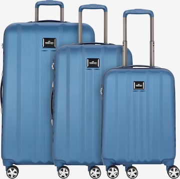 March15 Trading Suitcase Set in Blue: front