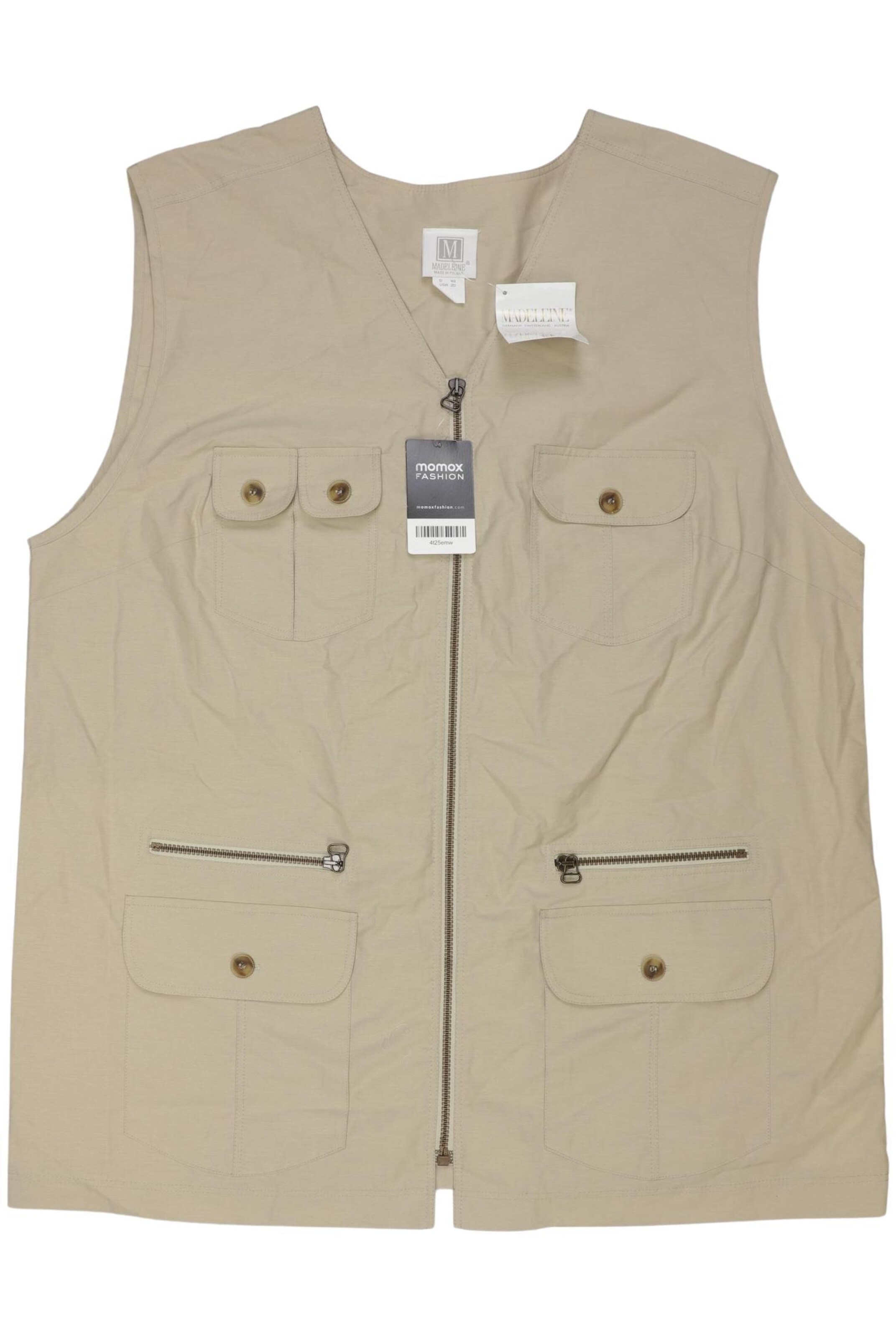 MADELEINE Weste 4XL in Beige: Vorderseite