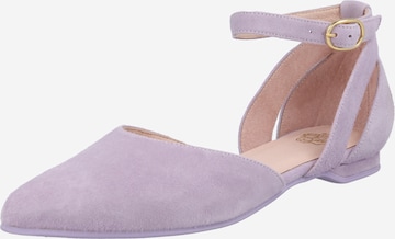 Apple of Eden Ballet Flats with Strap 'Beny 89' in Purple: front