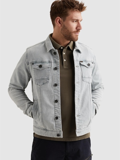 PME Legend Övergångsjacka 'Denim jacket with embroidered artwork' i S i ljusblå, Produktvy