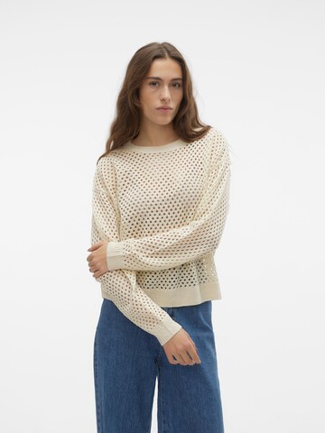 VERO MODA Trui 'SIA' in Beige: voorkant