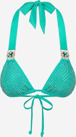 Triangle Hauts de bikini 'Private Island' Moda Minx en vert : devant