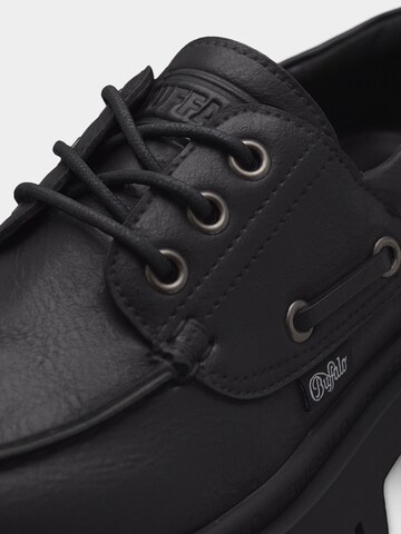 BUFFALO Mokasíny – černá