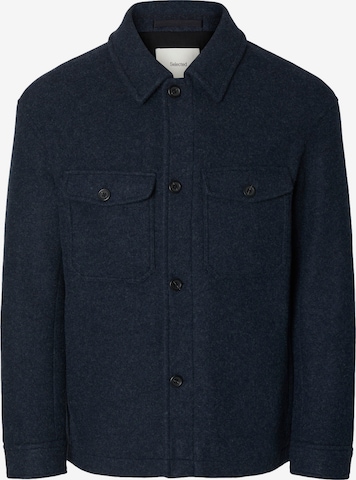 Veste mi-saison 'SLHMitch' SELECTED en bleu : devant