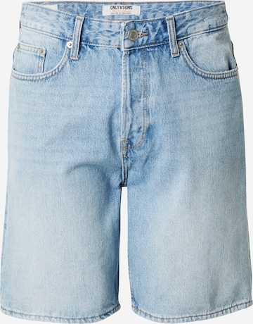 Only & Sons Regular Farkut 'ONSEdge' värissä sininen: etupuoli