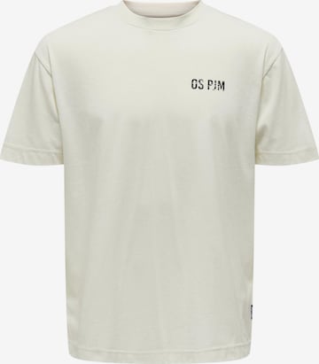 Only & Sons - Camiseta 'FRITZ' en blanco: frente