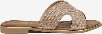 Desa Muiltjes 'DESA Damen-Sandalen mit Steindetails' in Roze: voorkant