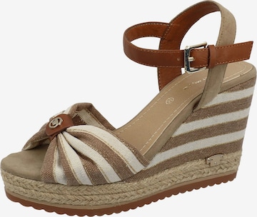 TOM TAILOR Sandals in Brown: front