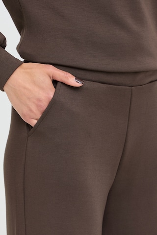 Fransa Wide Leg Hose 'FRAURORA' in Braun