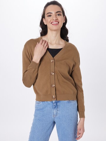 s.Oliver Knit Cardigan in Brown: front