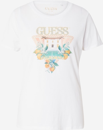 T-shirt GUESS en blanc : devant