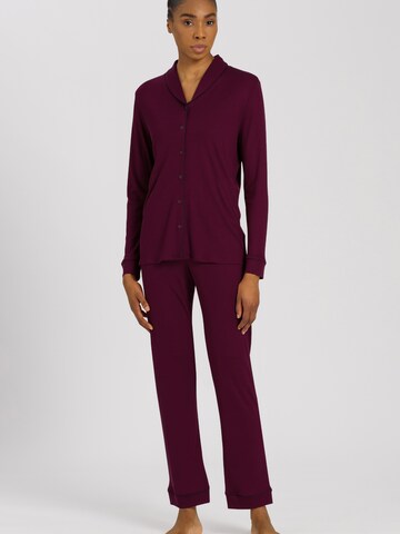 Hanro Pajama 'Natural Comfort' in Purple: front