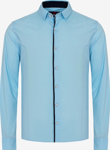 CIPO & BAXX Button Up Shirt in Blue: front