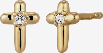 ELLI Ohrringe 'Kreuz' in Gold: Vorderseite
