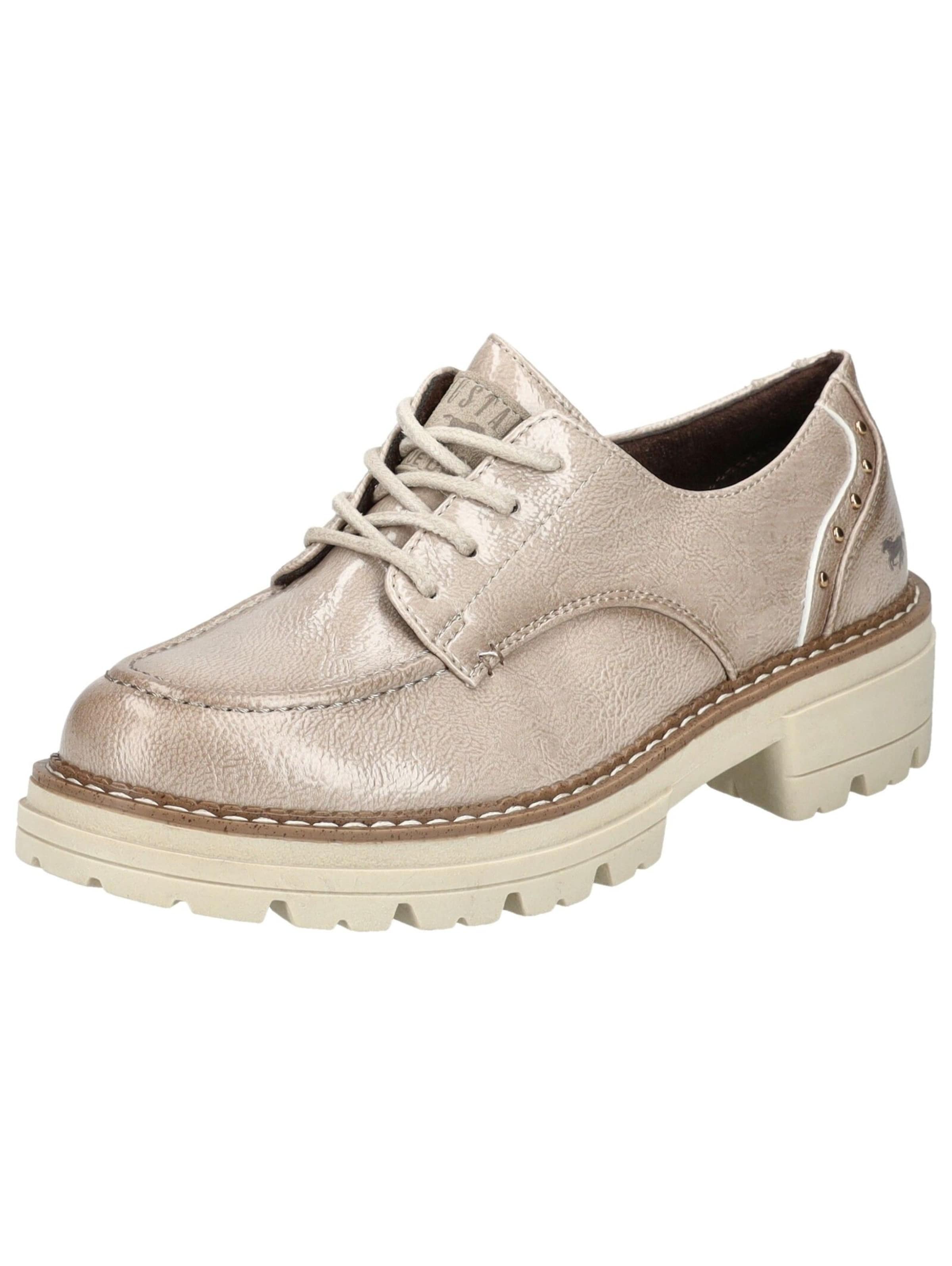 MUSTANG Schnürschuh in taupe, Produktansicht