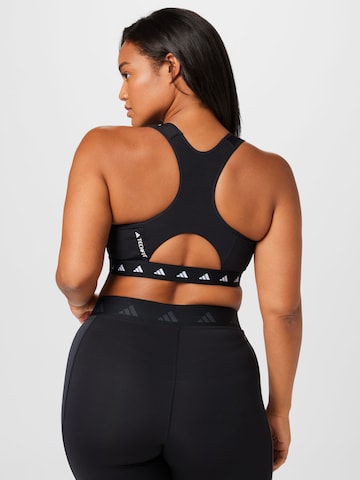 Bustier Soutien-gorge de sport 'Powerreact Medium-Support Techfit ' ADIDAS PERFORMANCE en noir