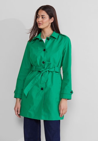 STREET ONE Between-Seasons Coat in Green: front