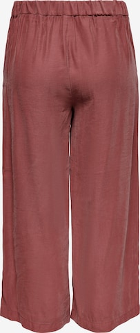 ONLY - Perna larga Calças com pregas 'ONLCARISA-MAGO' em vermelho