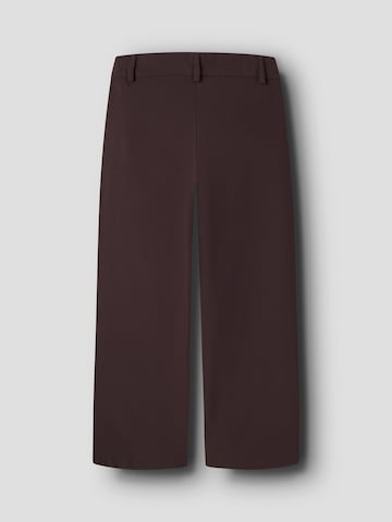 NAME IT - Pierna ancha Pantalón en marrón