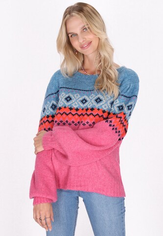 Pull-over IZIA en rose : devant