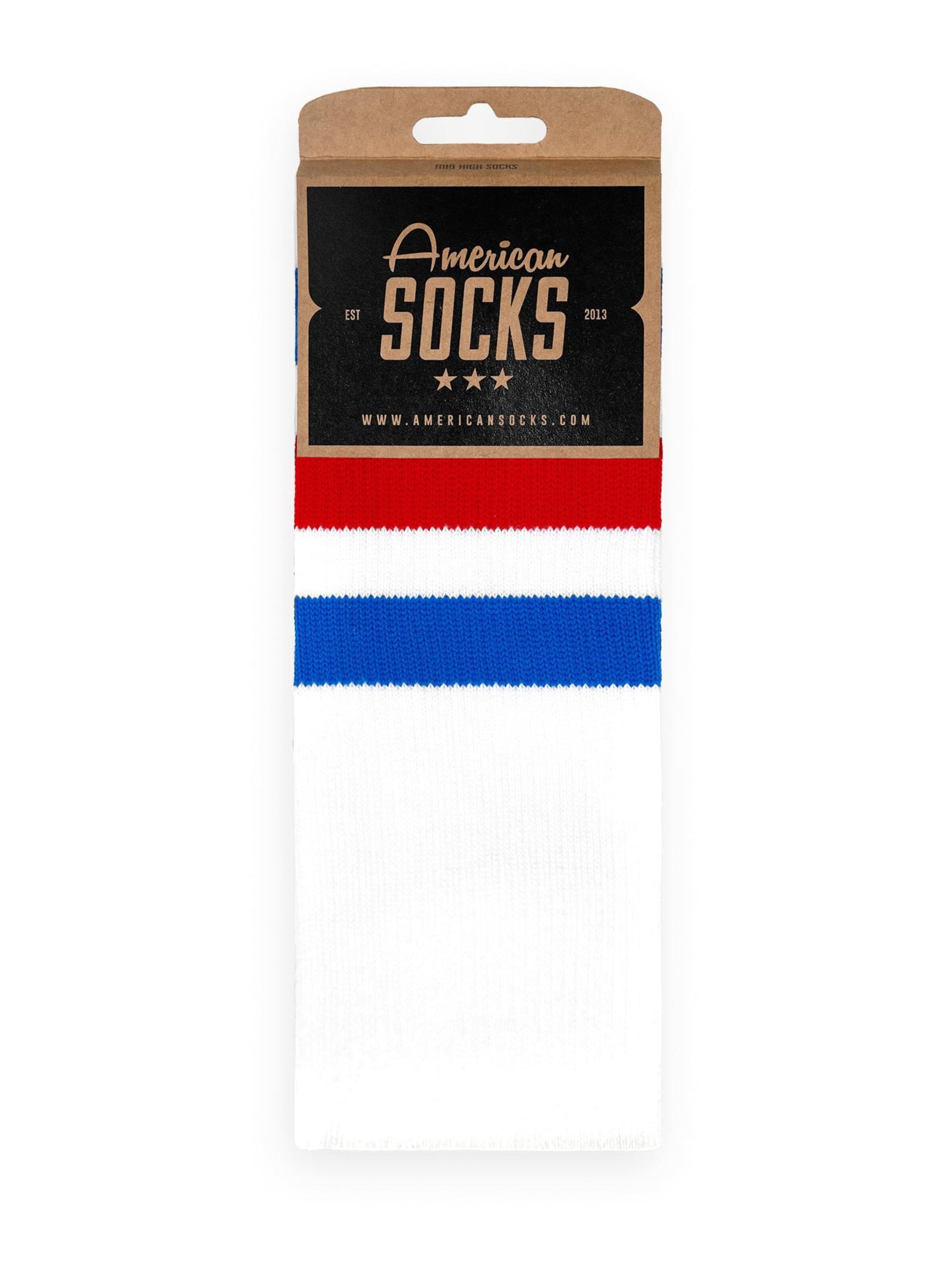 American Socks Socks 'American Pride II - Mid High' in White