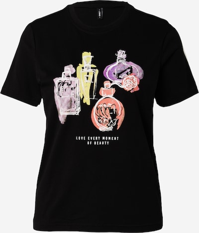 ONLY T-Shirt 'PRETTY' in hellgelb / helllila / rosa / schwarz, Produktansicht