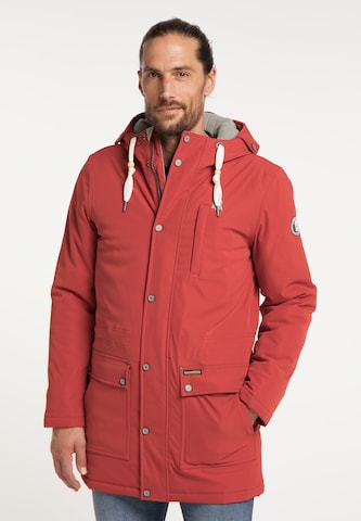 Schmuddelwedda Winterparka in Rood: voorkant