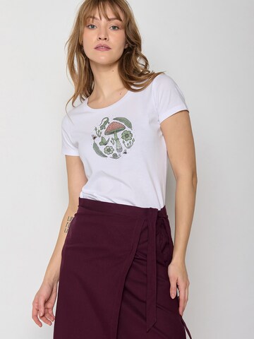 GREENBOMB Shirt 'Nature Forest Life' in White: front