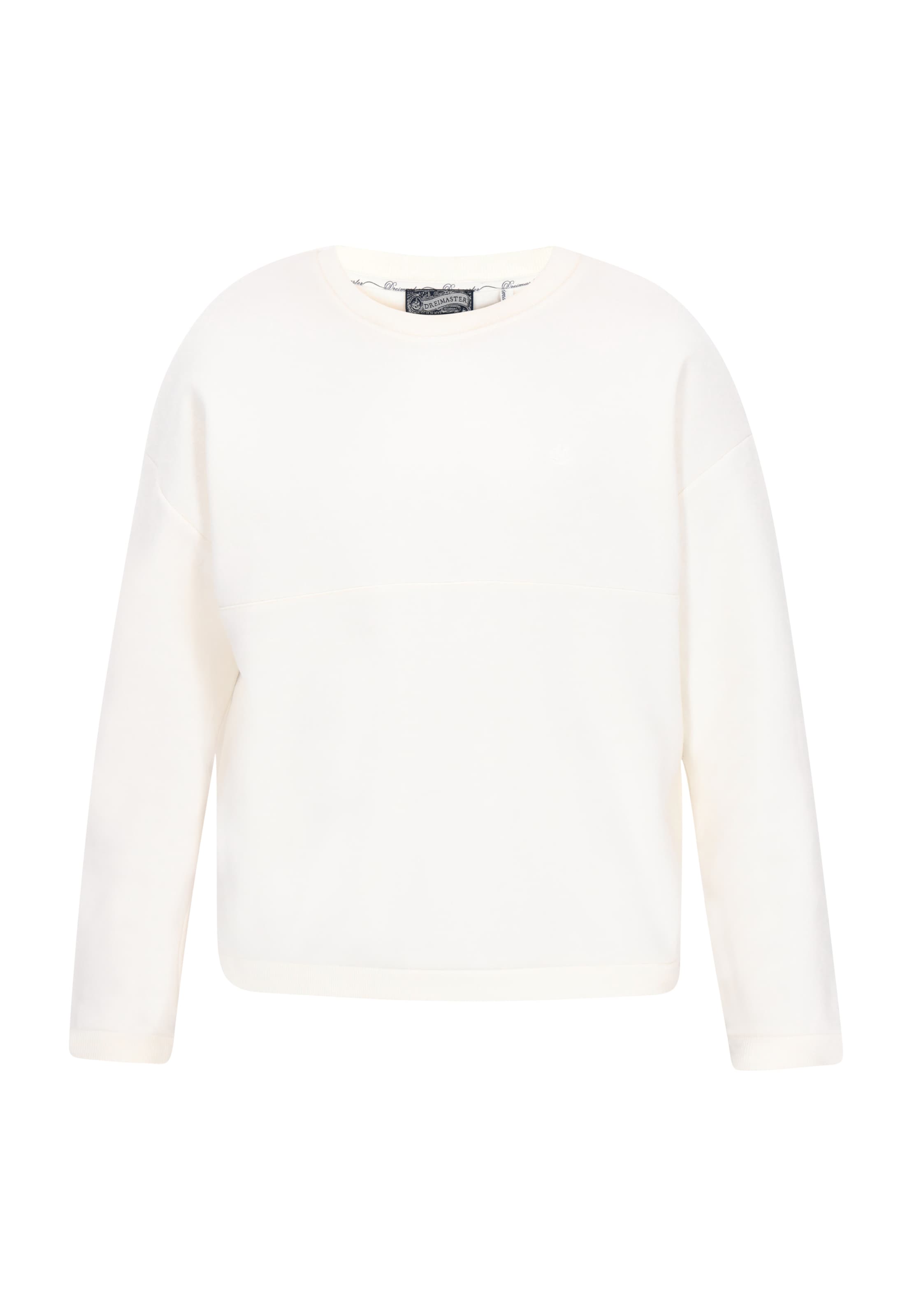 Sweat-shirt DreiMaster Vintage en blanc : devant