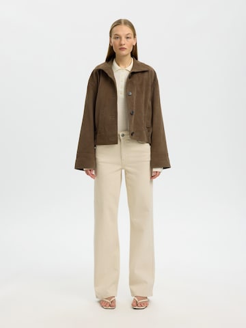 smėlio SELECTED Plačios klešnės Džinsai 'SLFBEA-KORI'