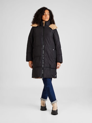 Vero Moda Curve Wintermantel 'DIANE' in Zwart: voorkant