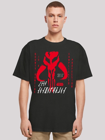 F4NT4STIC Shirt 'Star Wars The Mandalorian Complicated Profession' in Black: front