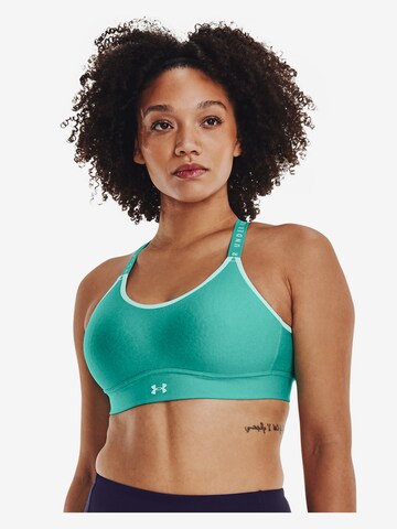 UNDER ARMOUR Sports Bra 'Infinity' in Green: front
