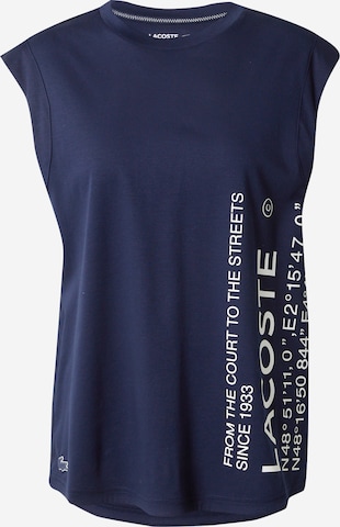 Lacoste Sport Λειτουργικό μπλουζάκι σε μπλε: μπροστά