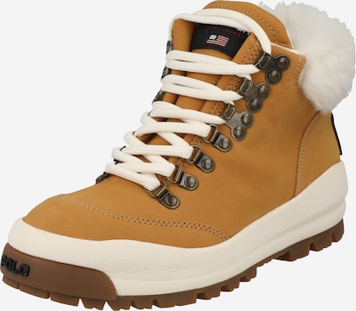 Ralph Lauren Bottines à lacets en camel / blanc, Vue avec produit