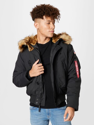 Veste d’hiver ALPHA INDUSTRIES en noir : devant