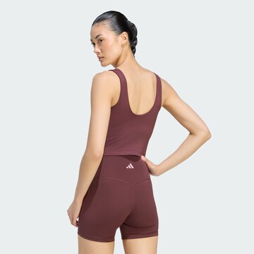 ADIDAS PERFORMANCE - Bustier Top deportivo 'Studio All Me' en rojo