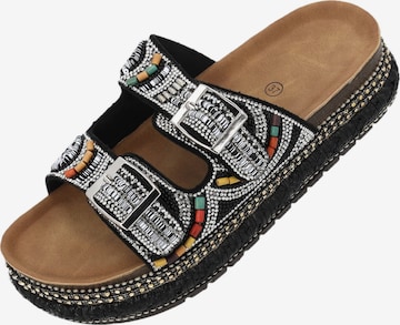 Palado by Sila Sahin Pantolette 'Luberos' in Schwarz: Vorderseite