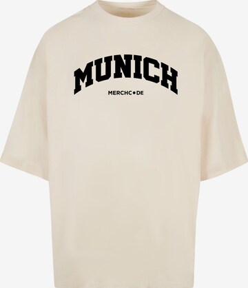 Merchcode Shirt 'Munich Wording' in Beige: predná strana