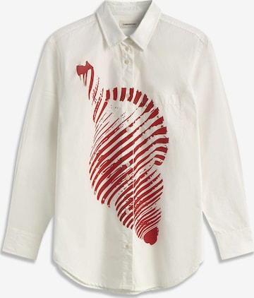 Thinking MU Bluzka 'Odie' w kolorze biały: przód