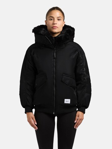 khujo Winterjacke 'Cela' in Schwarz: Vorderseite