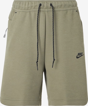 Nike SportswearHlače 'TECH FLC' - zelena boja: prednji dio